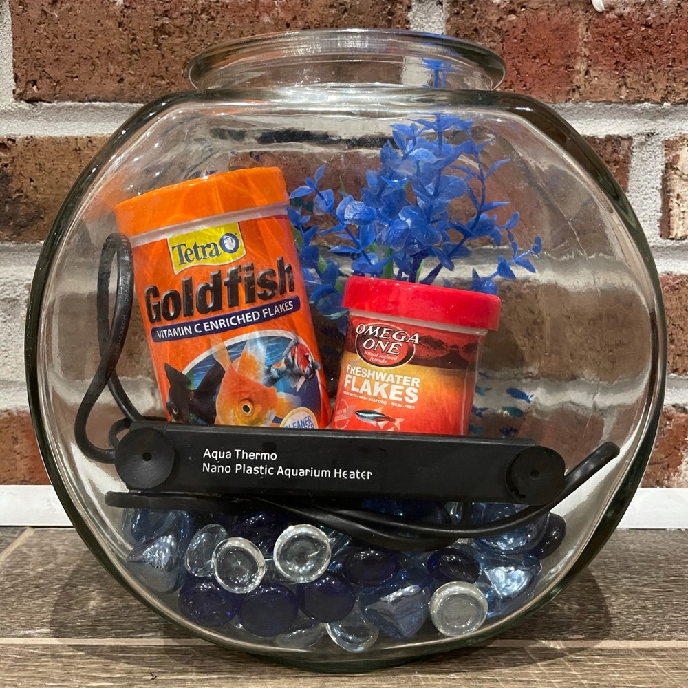 🐡 Bundle 🐠Top Fin 1 Gal Fish Bowl + Accessories